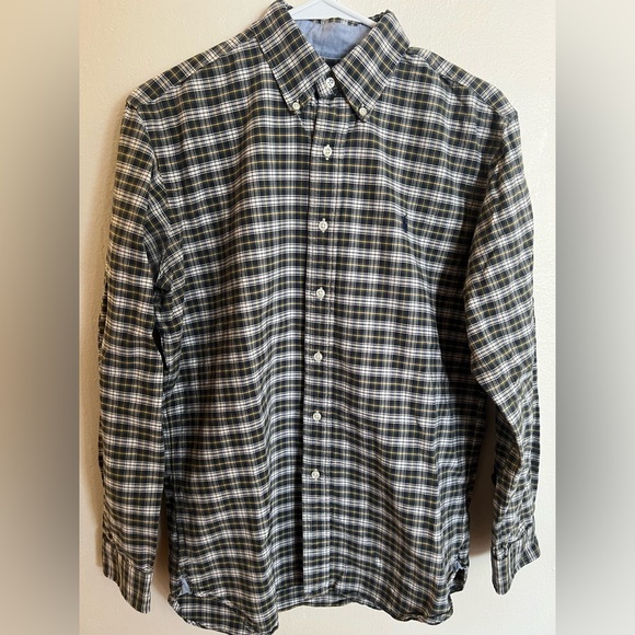 Ralph Lauren Other - Ralph Lauren Men's Button-Down Plaid Shirt in Olive and Yellow